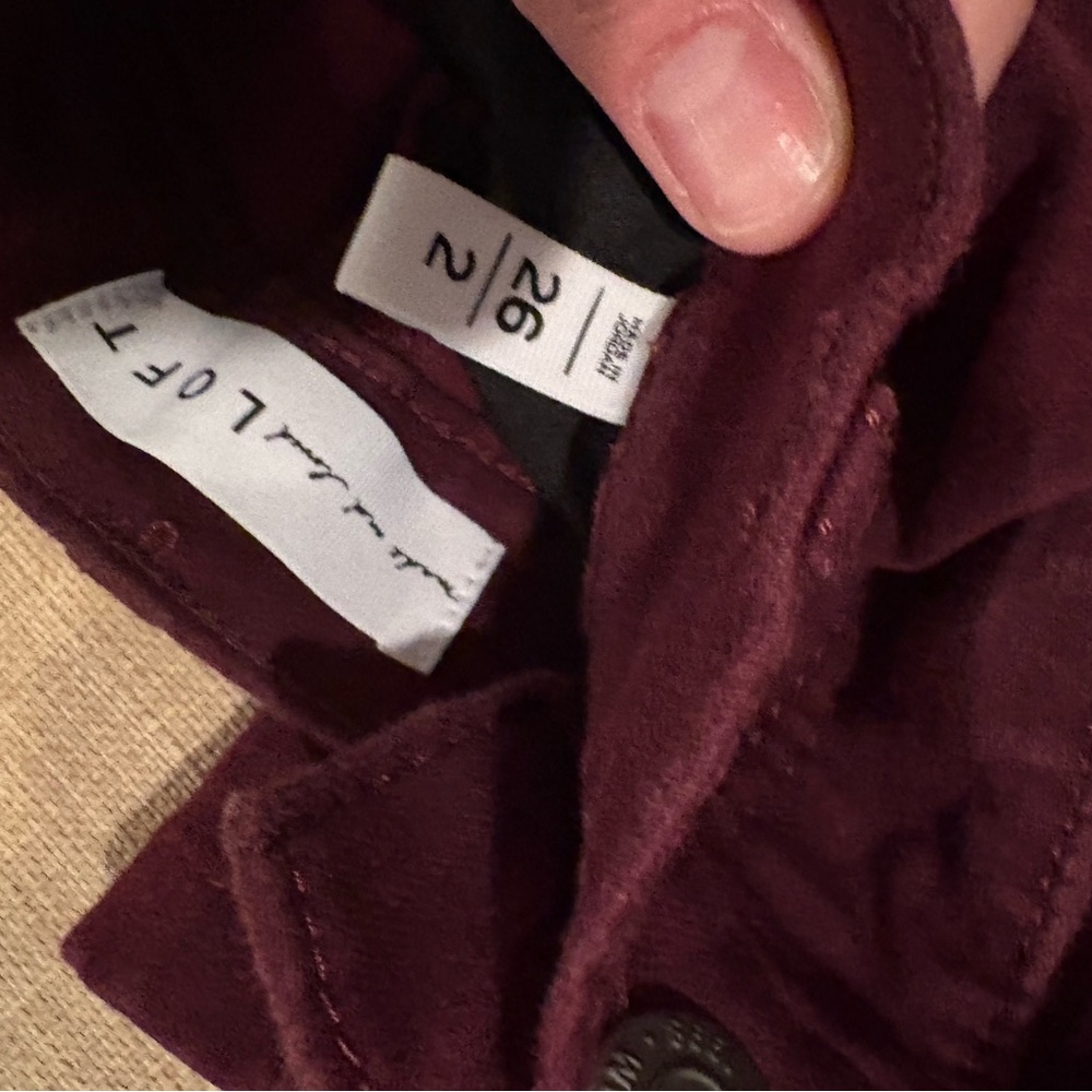 LOFT Deep Burgundy Outerwear